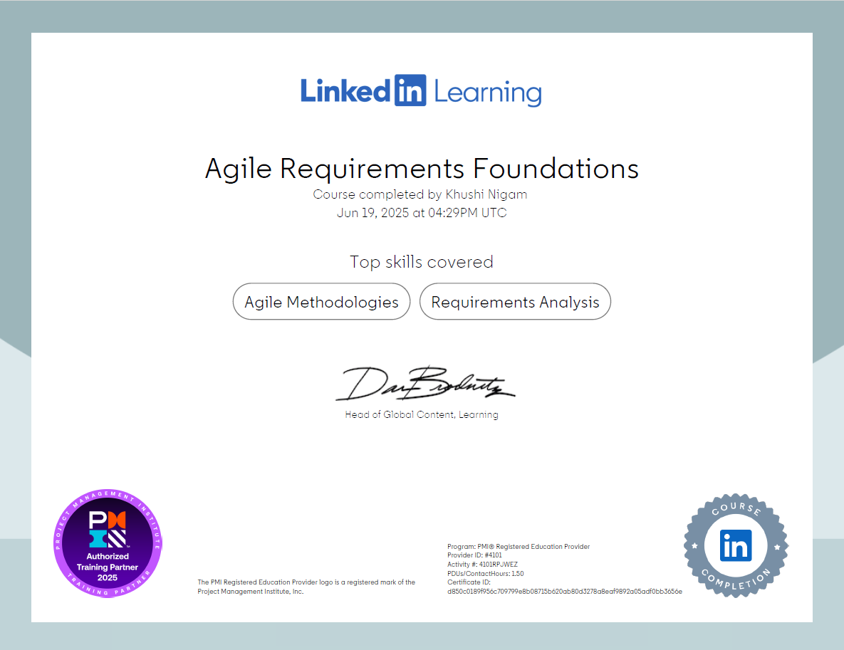 Agile Certificate
